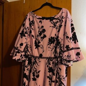 Lane Bryant 18 pink and black dress